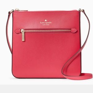 NEW Kate Spade Sadie North South Leather Crossbody Purse in Bikini Pink